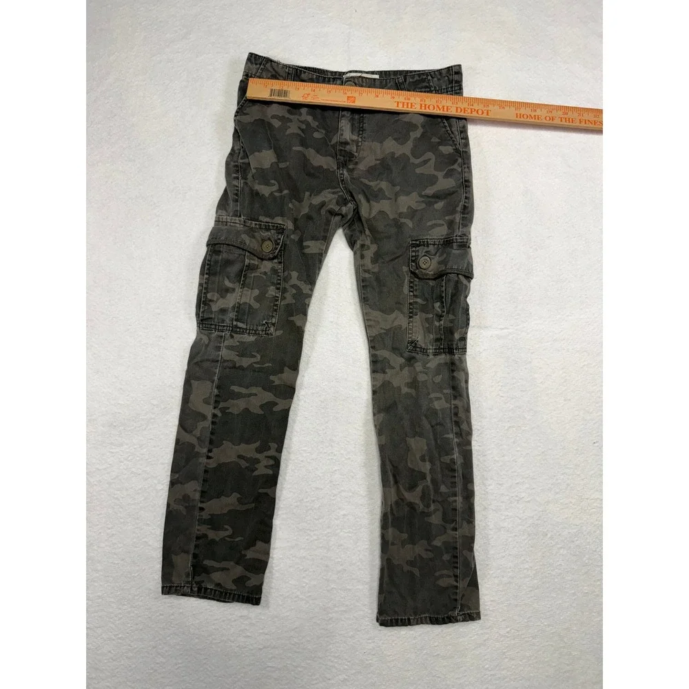 Levis Boys Camo Cargo Pants Grey Charcoal Straight Leg Size 14 Reg 27x27